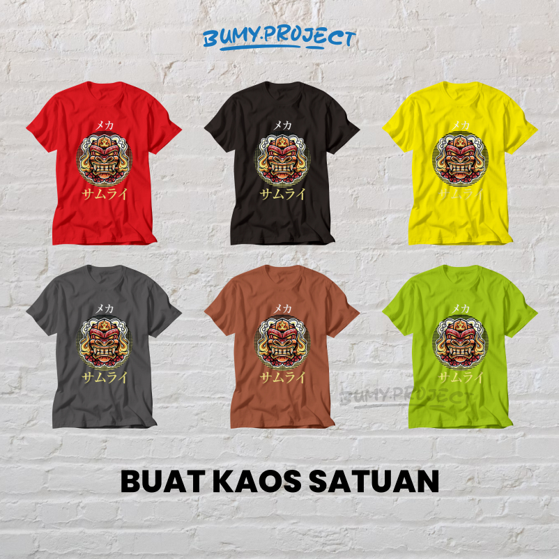 kaos baju Custom/ gambar Topeng Jepang baju kaos - Baju Atasan T-Shirt Kaos Premium - BUMY PROJECT