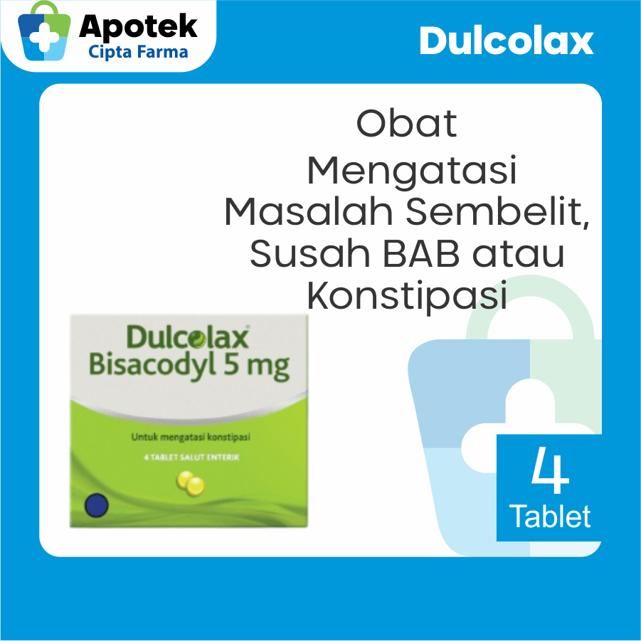 Dulcolax Tablet Bisacodyl Obat Sembelit Susah Bab Pelancar Bab Melancarkan Bab