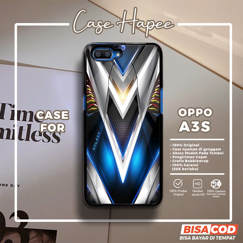 Case Oppo A3S Casing Oppo A3S [GLXY] Casehapee Case Glossy Case Aesthetic Custom Case Premium Softca