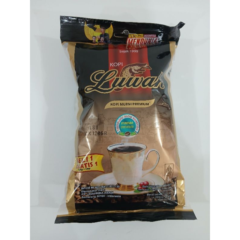 

Luwak kopi murni premium 120 + 120gr harum kental tanpa gula