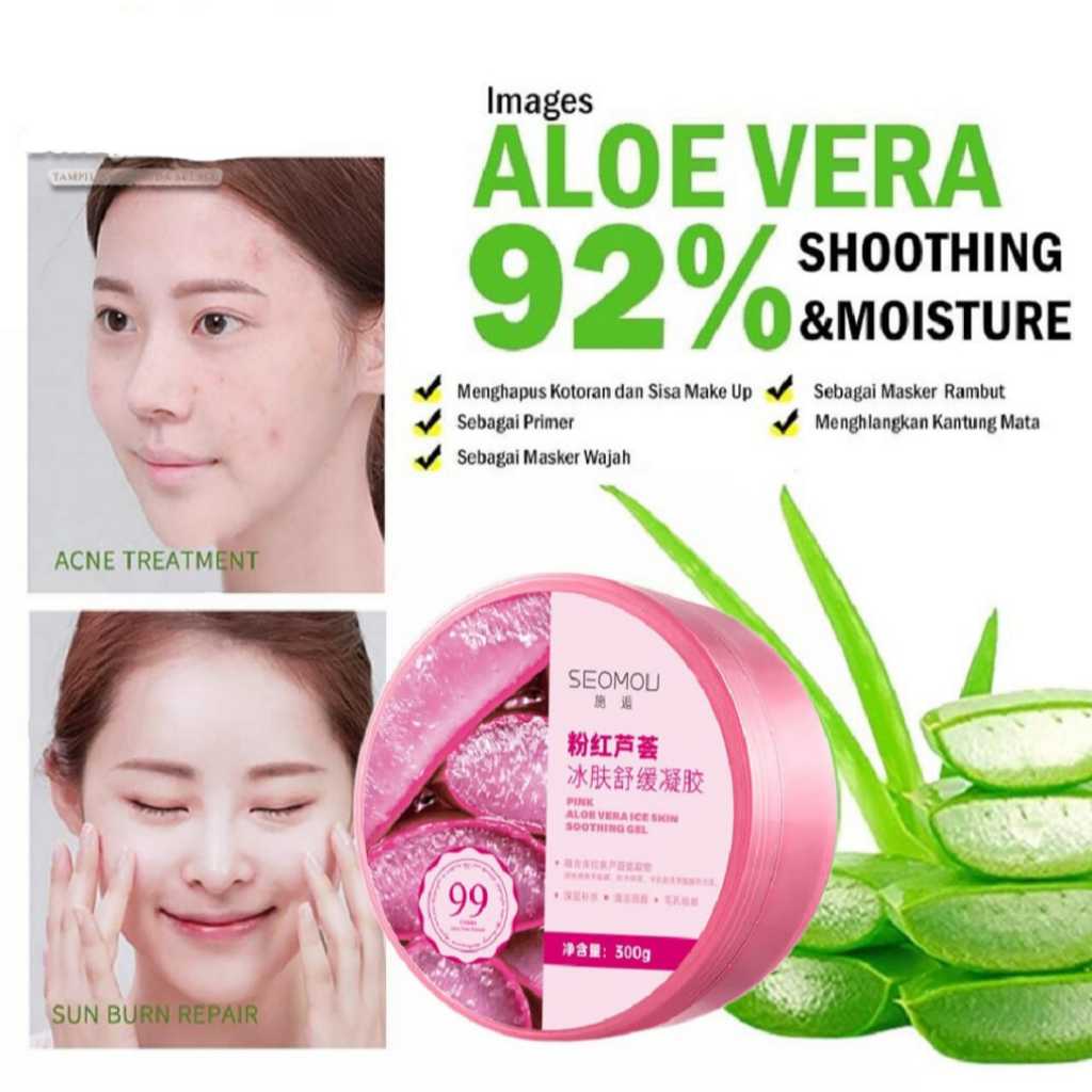 ORI 100% Masker Wajah Pelembab Korea/ Gel Pelembab Wajah Aloe Vera Untuk Masker Rambut Bibir Kering 