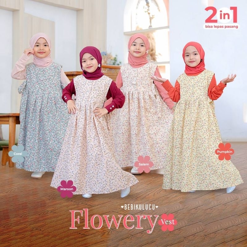 flowery set non hijab bebikulucu| outer set dres | dres outer