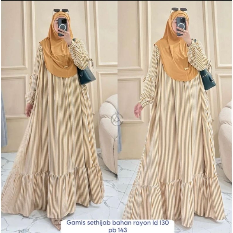 Gamis set hijab LUNA || Premium