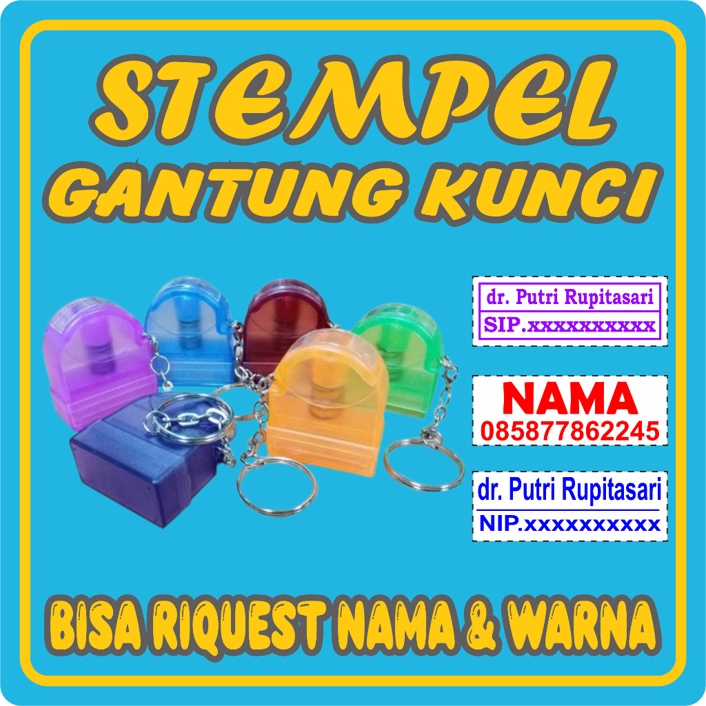 

Stempel Nama, Stempel Dokter, Stempel Gantungan Kunci