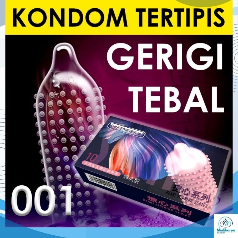 TERLARIS Kondom Premium Gerigi Tebal - Condom 001 Delay Lubricant - Rubbed Dotted - Bisa COD Privasi