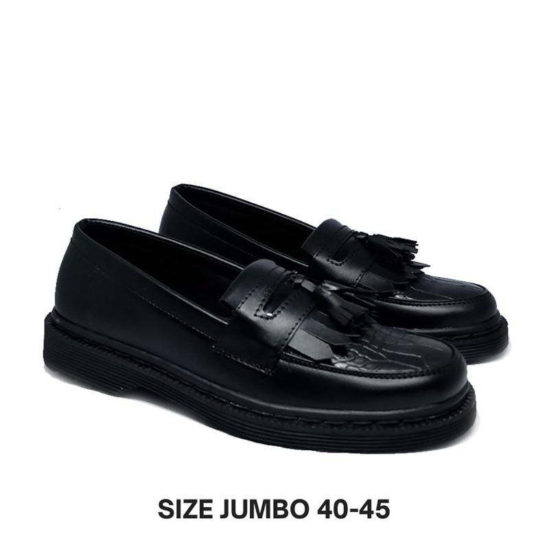 MKQ-551 Docmart jumbo Wanita Casual Ukuran Besar 40-41-42-43-44-45 Sepatu Slipon Cewek Koreaan Style