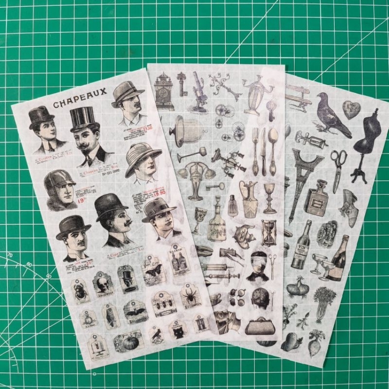 

6 LEMBAR WASHI STIKER BROWN VINTAGE