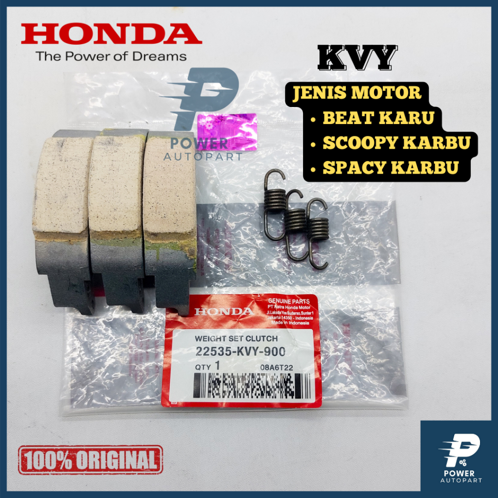 KAMPAS GANDA CVT HONDA BEAT KARBU, SCOOPY KARBU, SPACY KARBU KUALITAS ORIGINA; - KVY