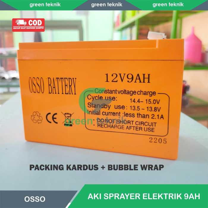 [aki/ accu] BATERAI SPRAYER ELEKTRIK OSSO 9AH ORIGINAL