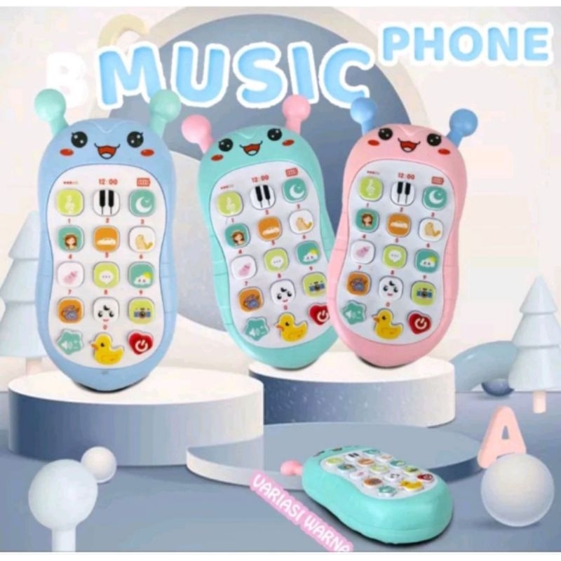 Mainan Anak Bayi Telephone Music/Mainan Telphone BayiMusik/Handphone Handphone An Bayi Nyala Music