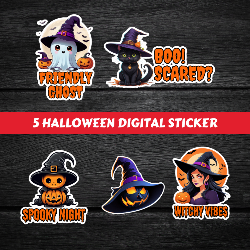 

Halloween Sticker Digital Produk Printable #DS 017B