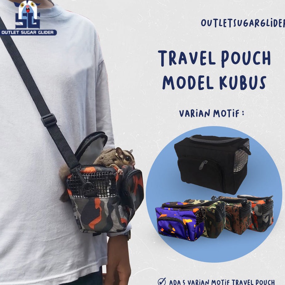 MURAH ABIIEZZZZ TRAVEL POUCH MODEL KUBUS UNTUK HEWAN SUGAR GLIDER TUPAI TERBANG