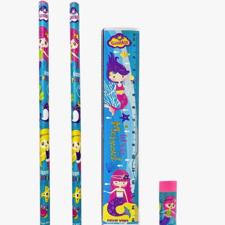 

ON SALE Pensil Set Original Mickey Minnie Princess Unicorn Dino