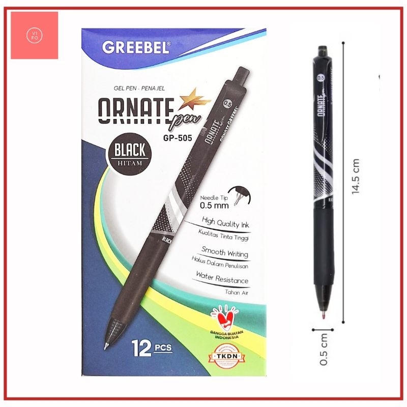 

Pen Gel GREEBEL ORNATE Pulpen Pena
