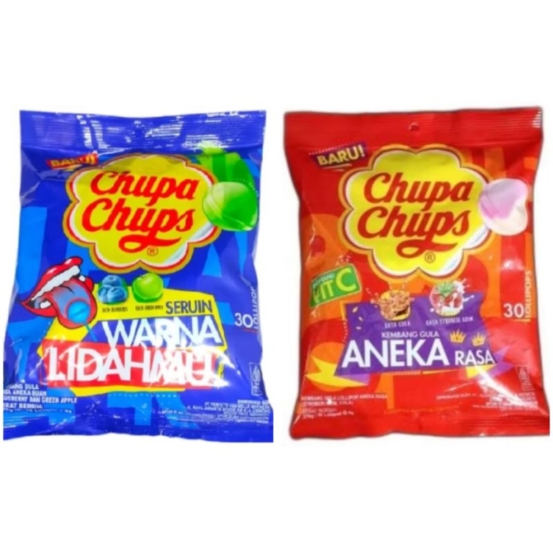 

Chupa Chups Assorted Flavour Lollipops Bag Isi 30 Pcs