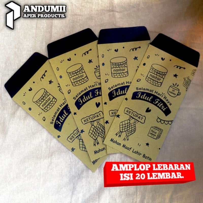 

[ ISI 20 PCS ] AMPLOP LEBARAN PANJANG / ANGPAO LEBARAN COKLAT VINTAGE / AMPLOP ANGPAO LEBARAN IDUL FITRI