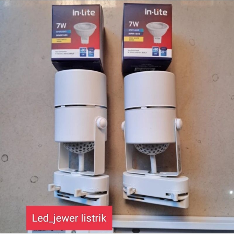 2 led inlite 4000k 7W lampu track light sorot LED inlite 7w rel 1M