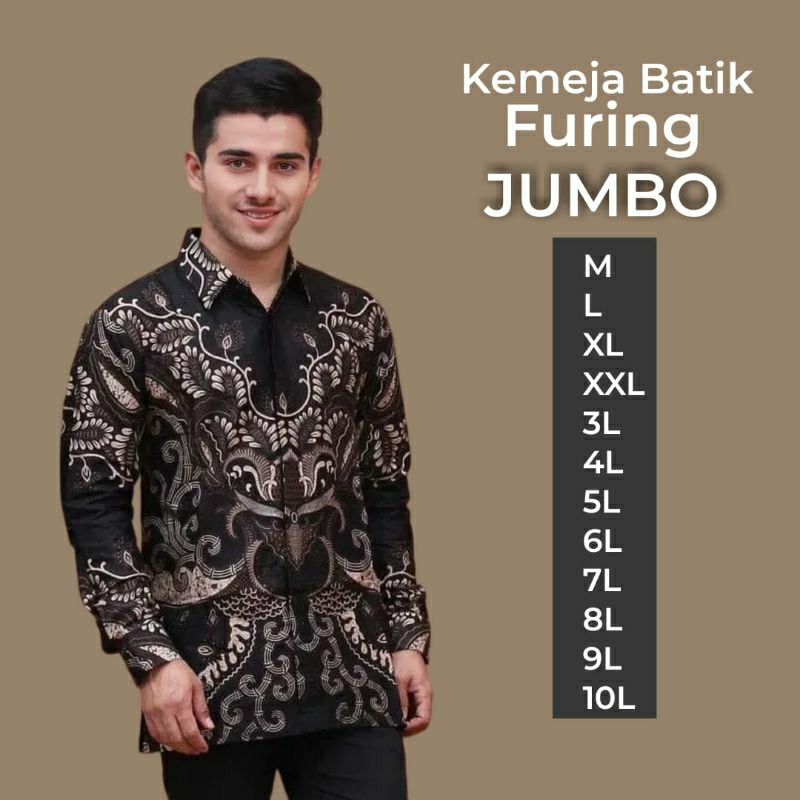 Kemeja Batik Furing Jumbo kemeja batik jumbo kemeja Furing pakaian Pria baju batik pria modern atasa