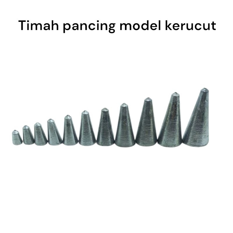 Timah pancing model kerucut # timah kerucut # bandul # pemberat pancing # batu pancing