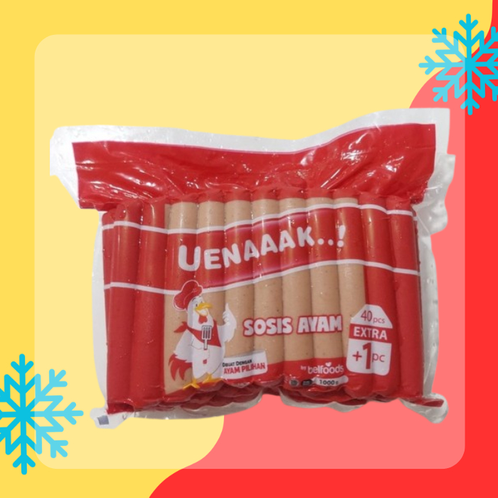 

BELFOODS Sosis Ayam 1kg isi 40pc/30pc (silahkan di chat dulu ya)