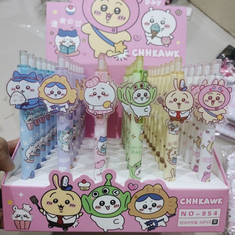 

[COD] 6 Pcs pen akrilik motif chiikawa baru