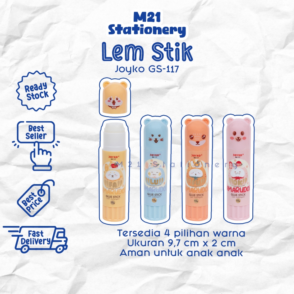 

LEM STIK JOYKO GS-117 / GS117 LEM KERTAS PADAT BENING SERBAGUNA GLUE STICK KECIL SEDANG BESAR BATANG TRANSPARAN PEREKAT ALAT TULIS KANTOR ATK KAMPUS SEKOLAH KULIAH STATIONERY / M21 STATIONERY JOGJA