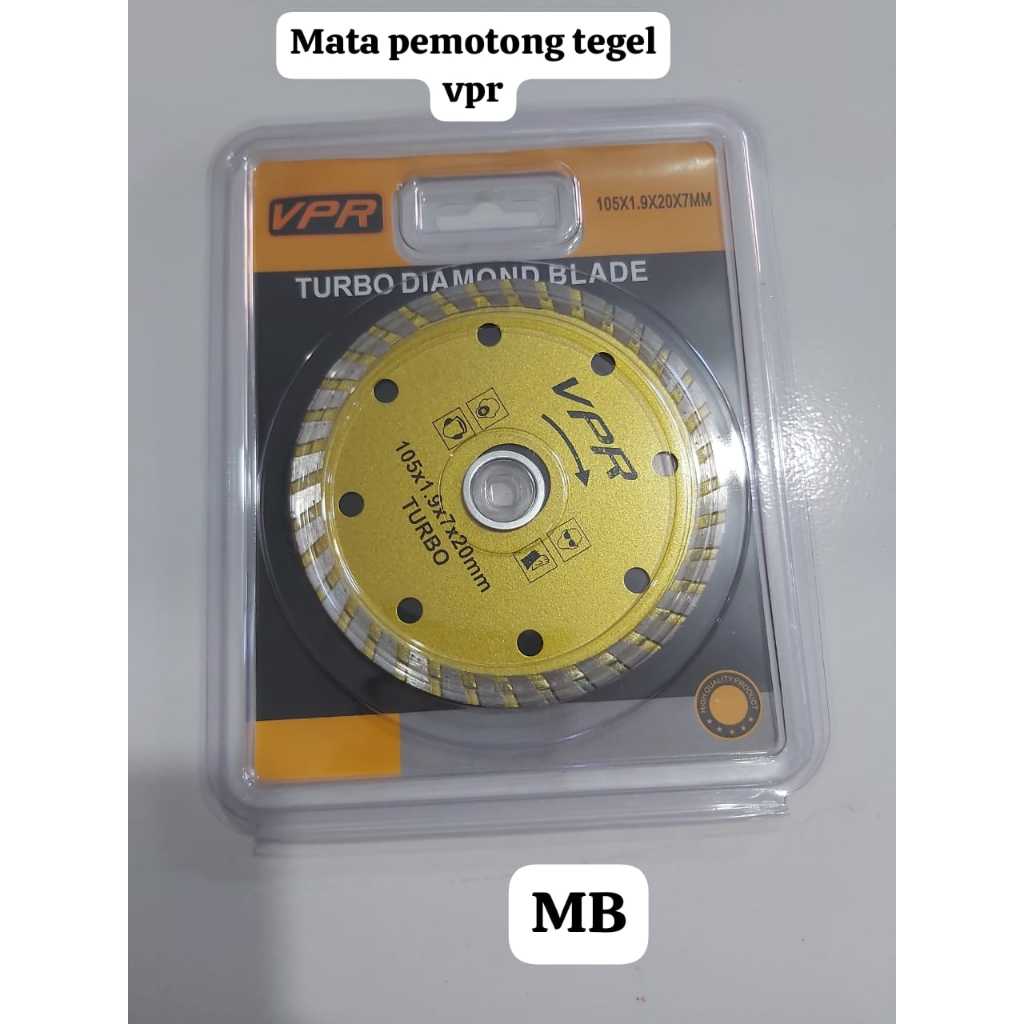 DIAMOND CUTTING WHEEL TURBO VPR / MATA POTONG KERAMIK VPR