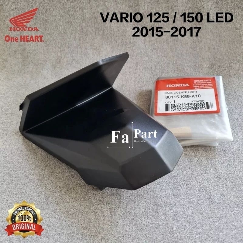 80115-K59-A10 Cover Dudukan Lampu Plat Nomer Belakang VARIO 125 / 150 LED ( 2015-2017 ) Original AHM
