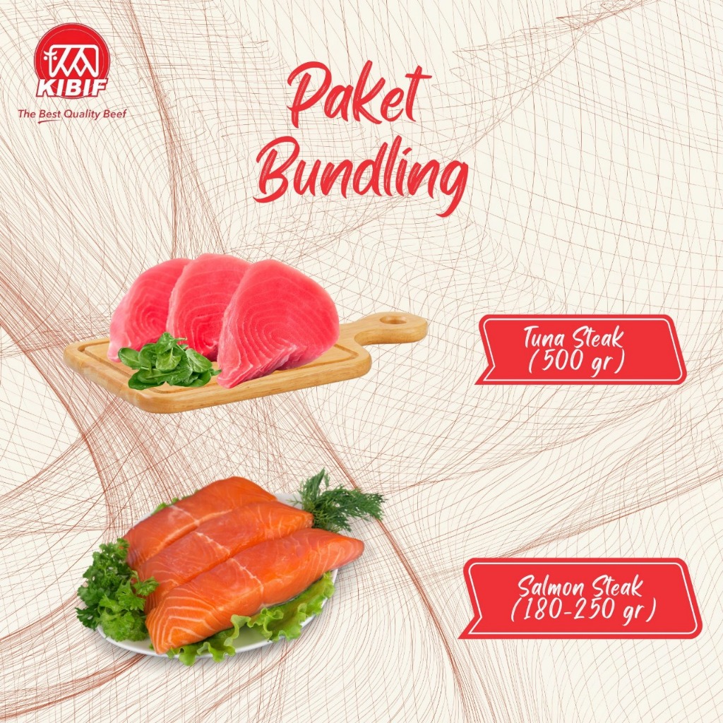 

Paket bundling Salmon X Tuna steak