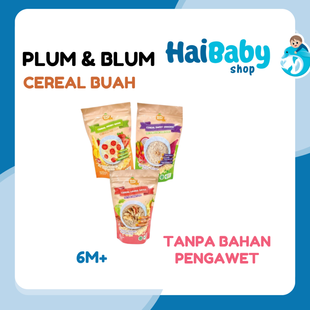 

Plum & Blum Cereal Buah Mpasi Pisang Apel Kurma - 1 Pouch/6Bulan+