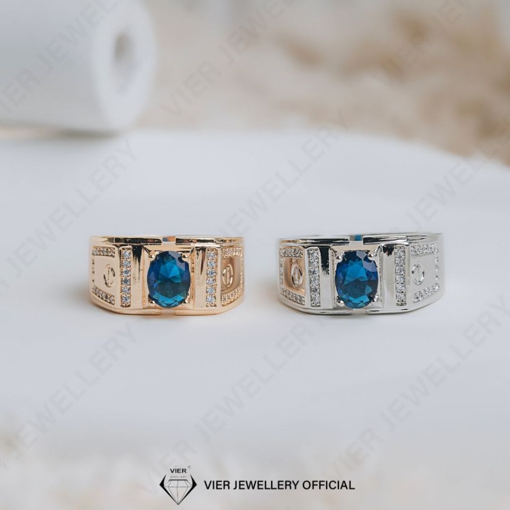 Vier Edition Ring Man 8455 Cincin Cowok Crystal Zirconia Replika Berlian by Vier Jewellery