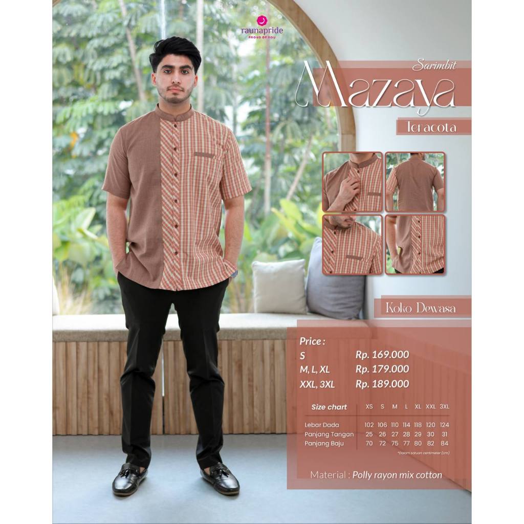 BAJU KOKO DEWASA SARIMBIT MAZAYA TERBARU BY RAUNA