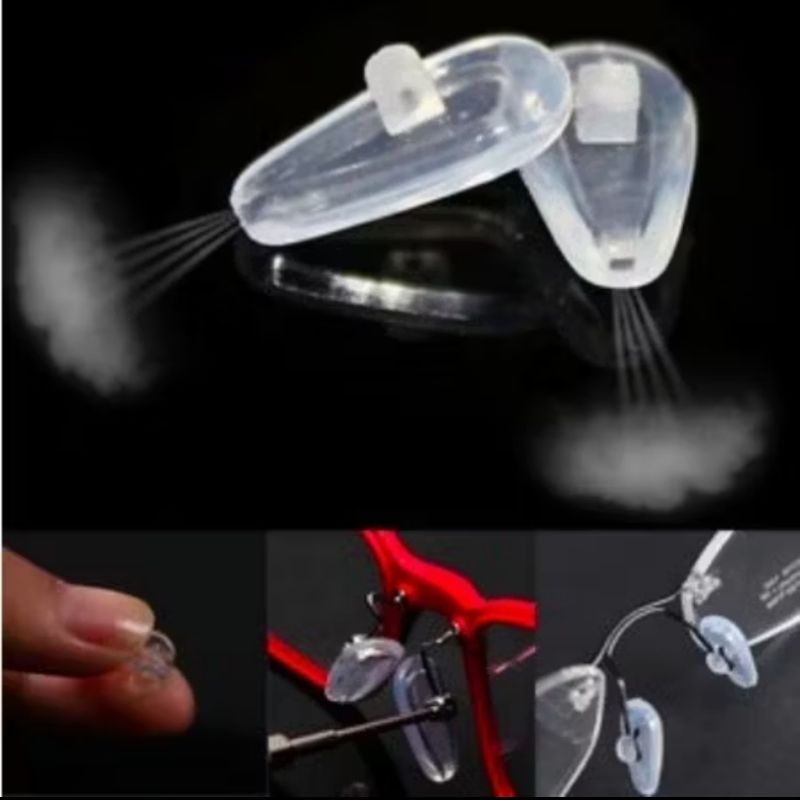 Nosepad Angin Silikon Anti Melolot Nosepad Air Bantalan Kacamata Baut