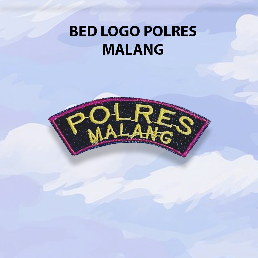 Badge Polres Malang / Bet Polres Malang / Emblem Bordir Polres Malang (6 Pcs)