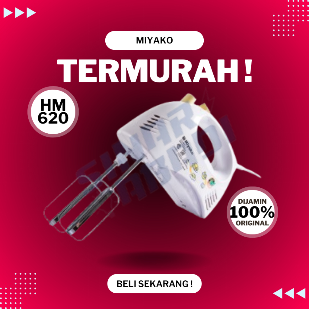 Hand Mixer Miyako HM-620 (Tanpa Bowl / Mangkok)
