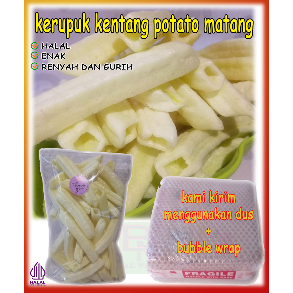 

Kerupuk Kentang Potato Matang Kemasan 125 gram