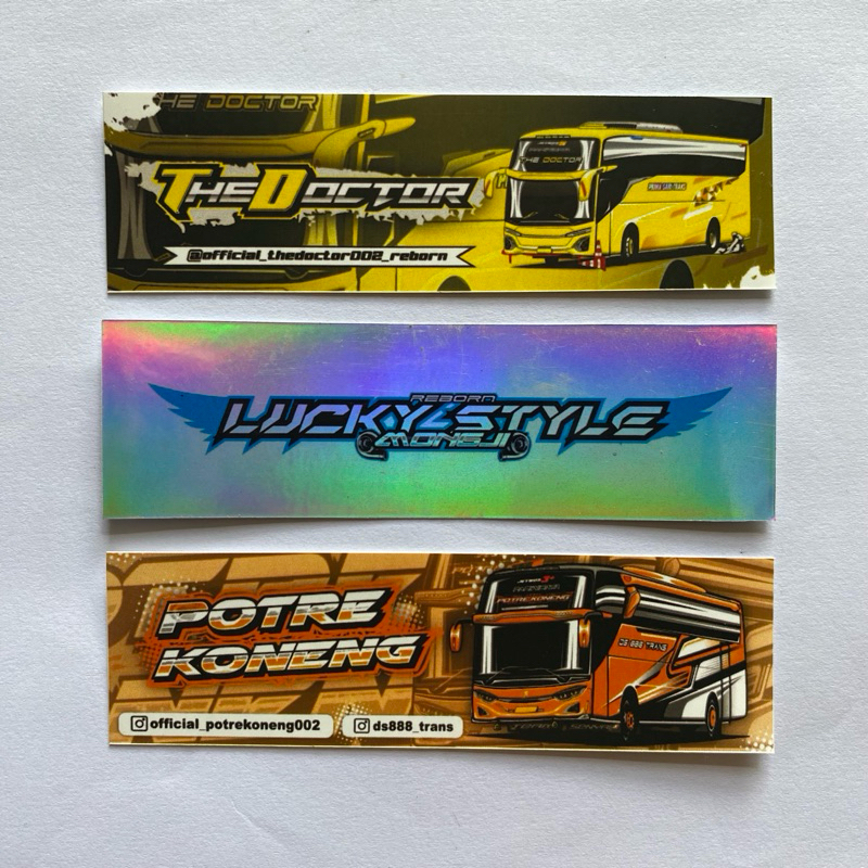 

STICKER BUS TELOLET BASURI VERSI PANJANG