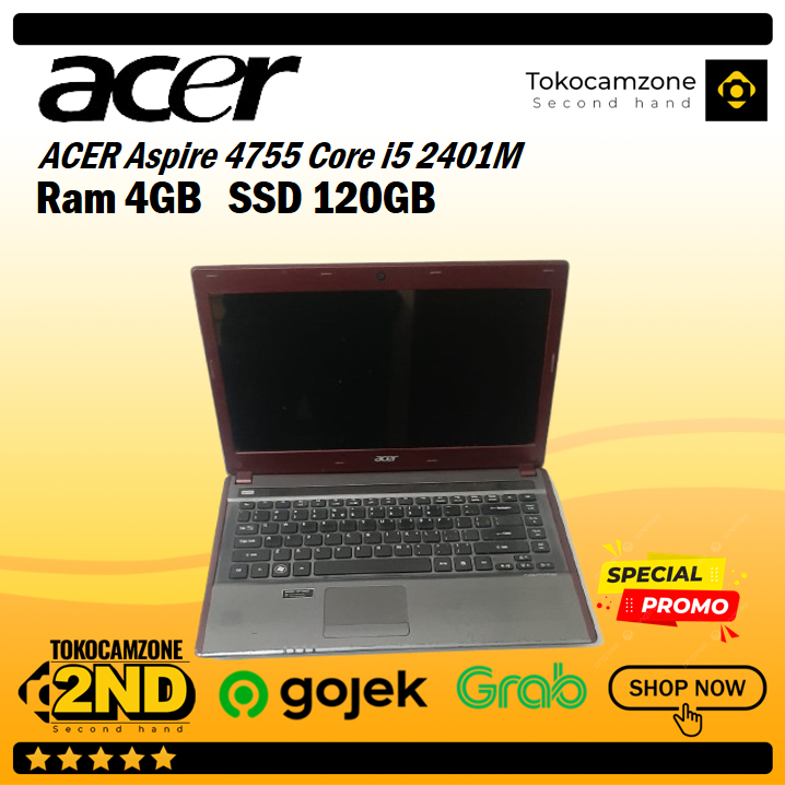 Acer Aspire 4755 Core i5 Ram 4GB - SSD 120GB