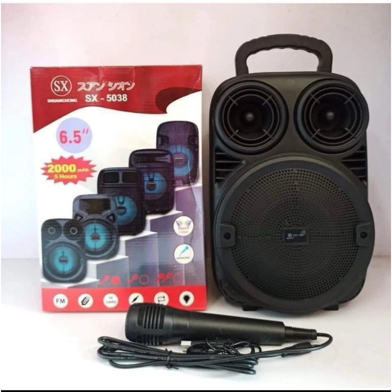 Speaker bluetooth sx 5038 karoke +mic 1