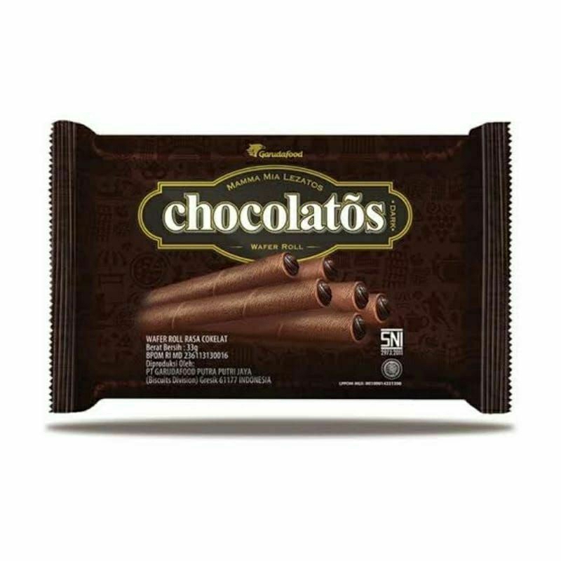 

Chocolatos wafer roll rasa cokelat dark 27g