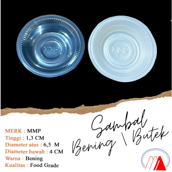 [100 PCS] mika tray sambal saos / tempat sambal / tempat saos /  mika tray cup sambal saos kecap / m