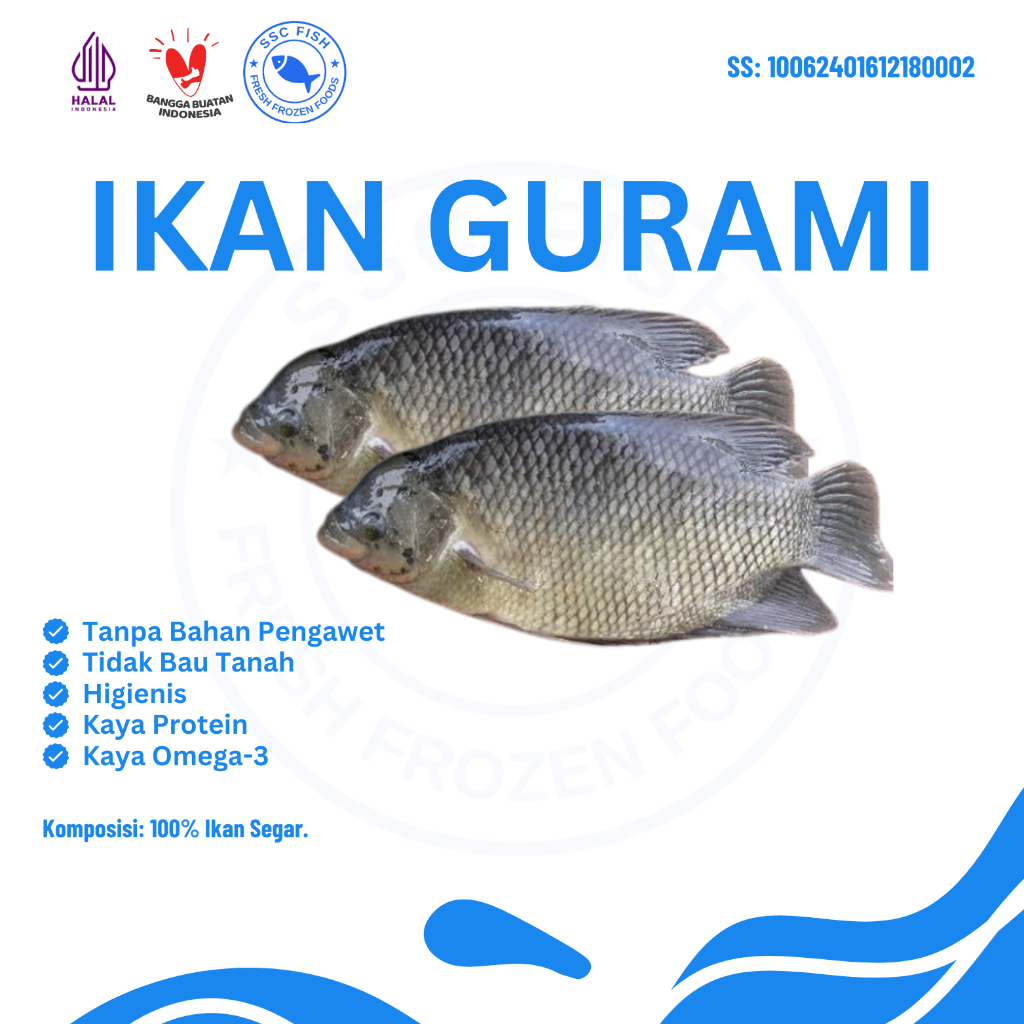 

GURAMI FRESH OMEGA-3 SIAP MASAK TIDAK BAU TANAH