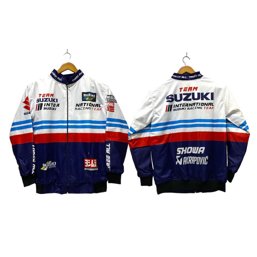 JAKET NASCAR VINTAGE RACING TEAM SUZUKI JAKET SUNMORI JAKET MOTOR JAKET PRIA