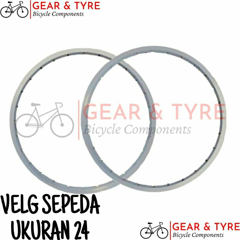 Velg Sepeda 24 Inch / Peleg Sepeda Ukuran 24 / Velg Sepeda Ukuran 24 Almini (Aluminium) Merk RRT Dan