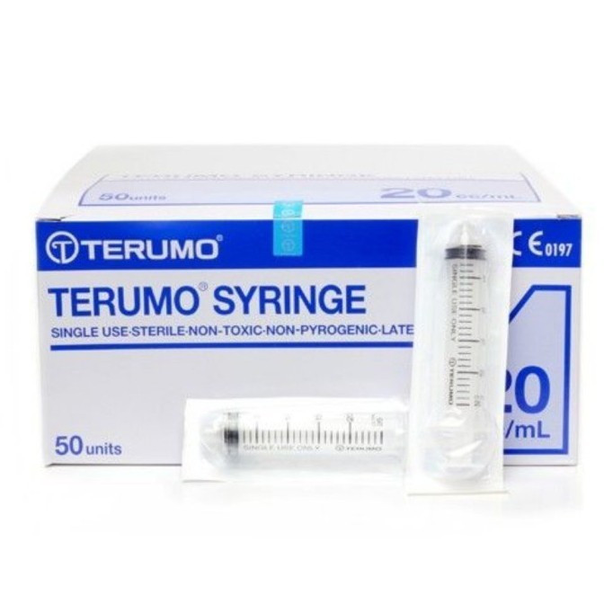Spuit 20cc Terumo Lubang Pinggir / Terumo Syringe 20ml Terumo Lubang Samping "BOX"
