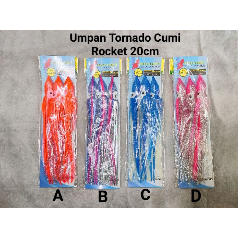 Umpan Pancing Tornado Cumi Karet Rocket 20cm