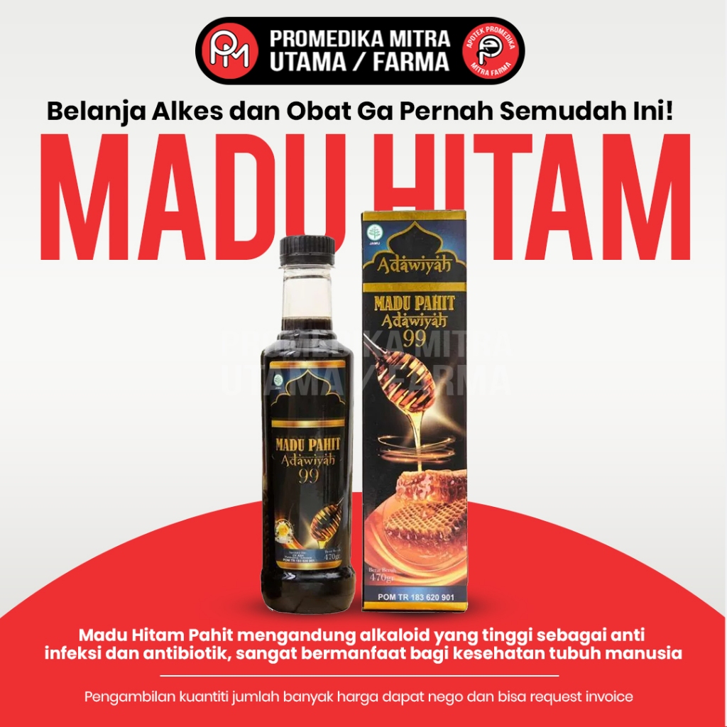 

Madu Pahit Adawiyah 99 470gr / botol / Madu Kesehatan