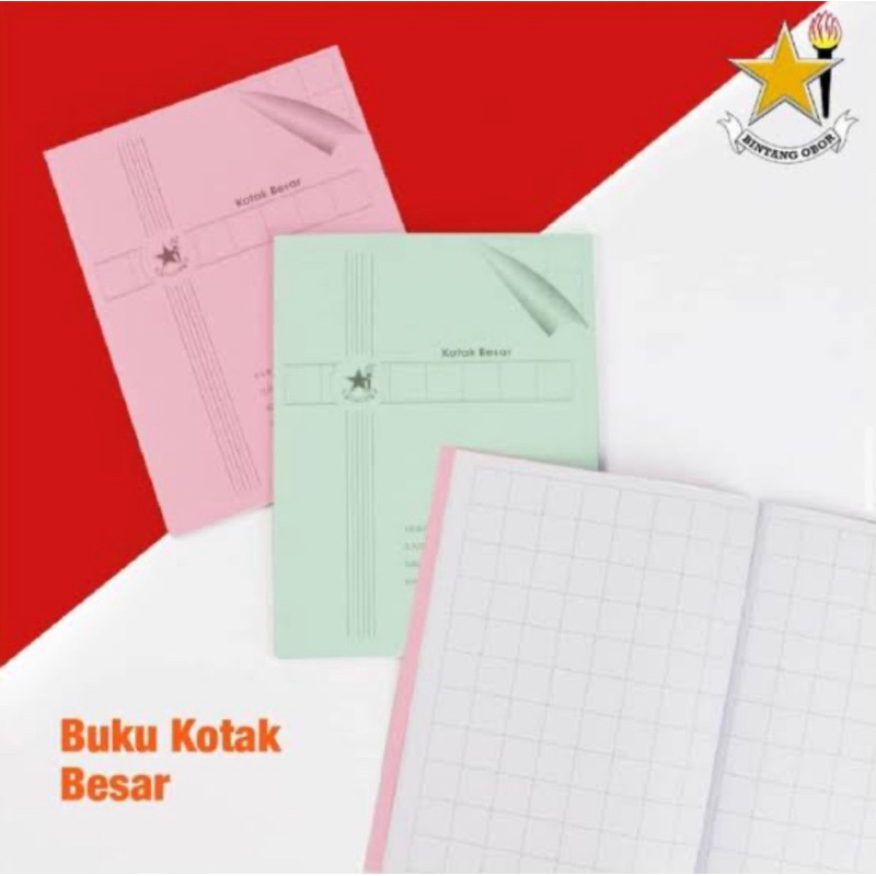 

BUKU TULIS BINTANG OBOR KOTAK BESAR 38 LEMBAR (10pcs)