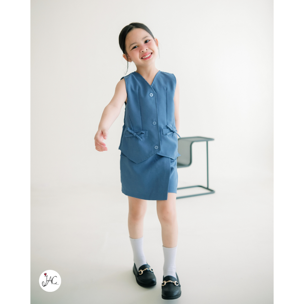 JAC - MEGAN set / SETELAN ANAK PEREMPUAN / SETELAN BAYI PEREMPUAN / SETELAN DENIM / JEANS SET / SETE