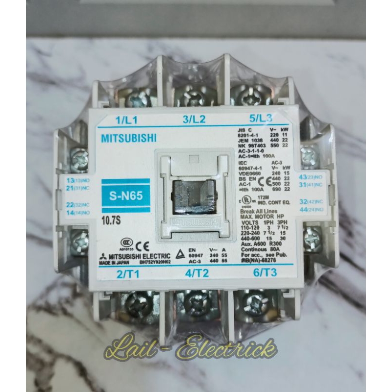 Kontaktor Mitsubishi S-N 65A 100A 110V 220V 380V